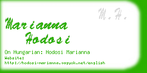 marianna hodosi business card